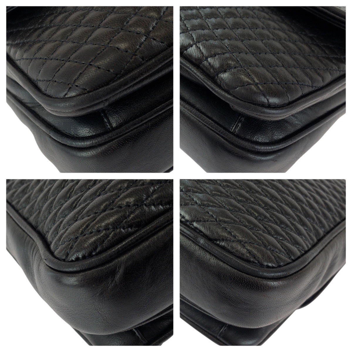 24247
BALLY バリー ヴィンテージ キルティング ブラック 黒 ゴールド金具 レザー チェーンショルダーバッグ レディース ABP21