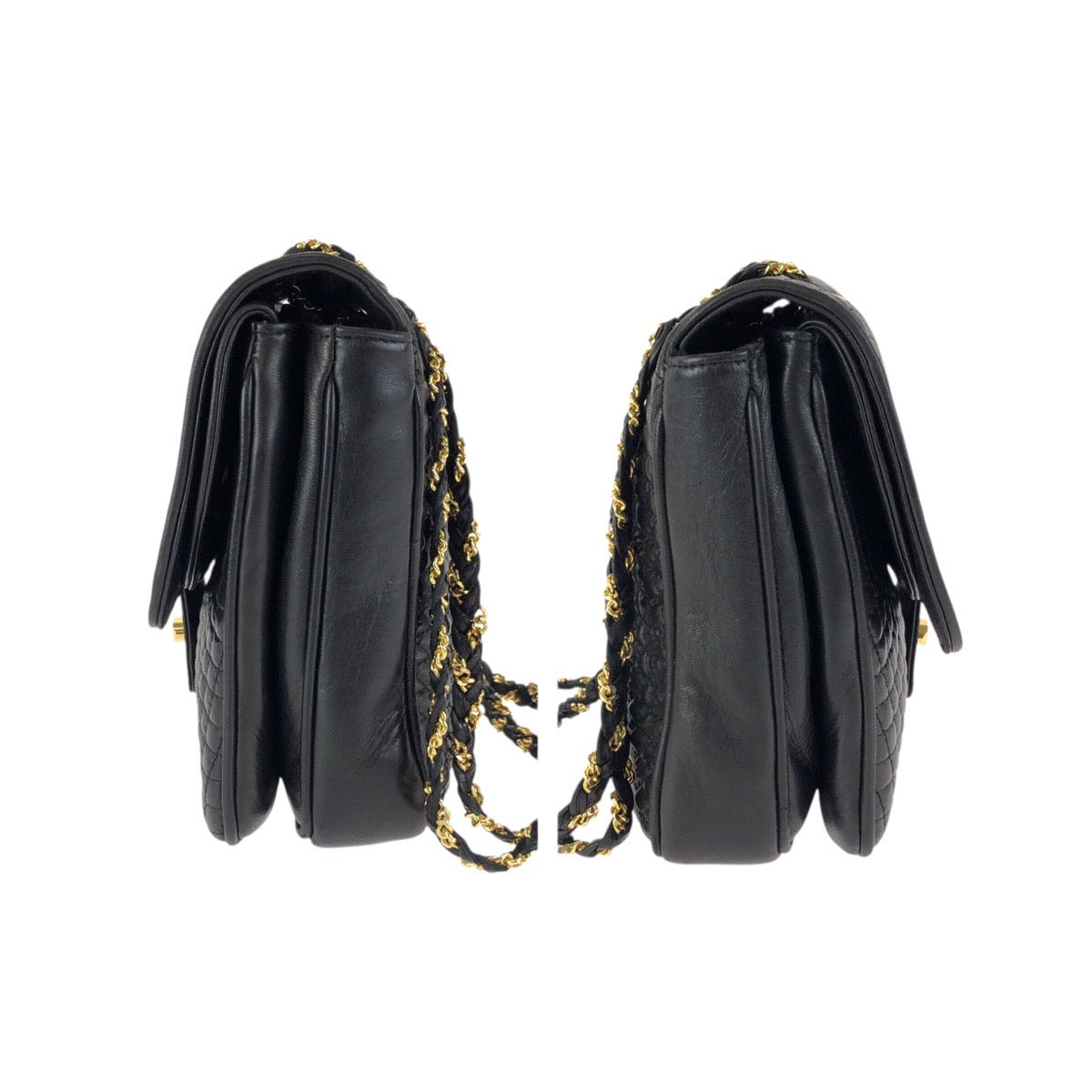 24247
BALLY バリー ヴィンテージ キルティング ブラック 黒 ゴールド金具 レザー チェーンショルダーバッグ レディース ABP21