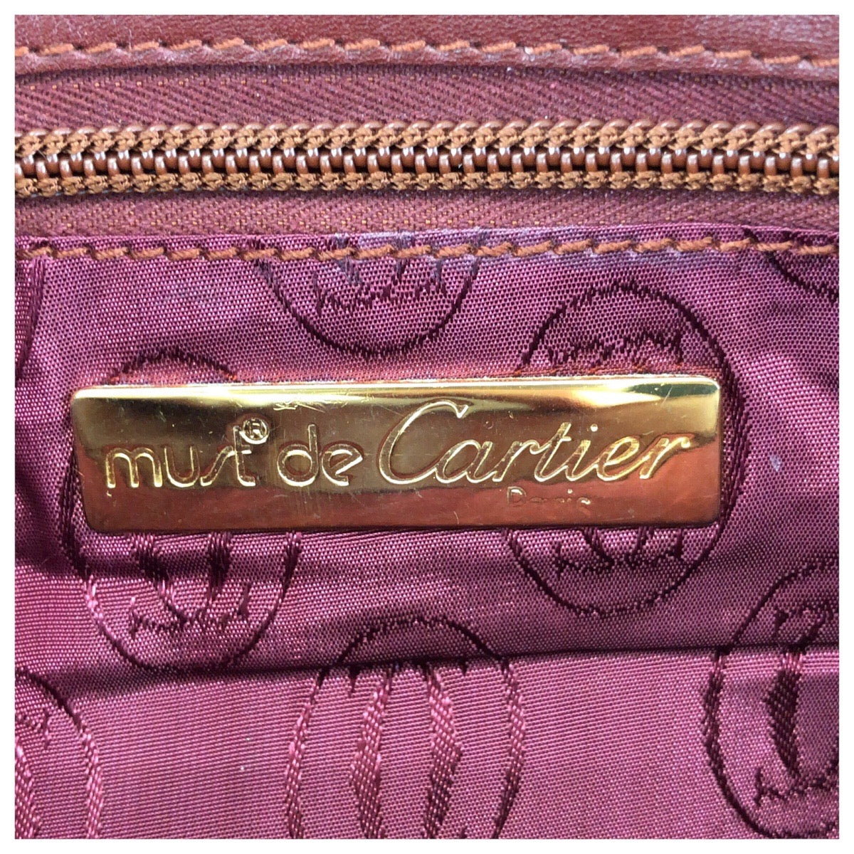 24249
CARTIER カルティエ ヴィンテージ マストライン ワインレッド ボルドー ゴールド金具 レザー クラッチバッグ セカンドバッグ レディース ABP21