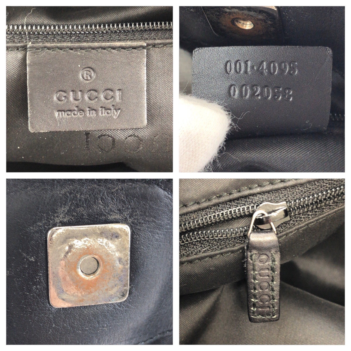 24255
GUCCI グッチ バンブー ブラック 黒 シルバー金具 GGキャンバス / レザー 001 4095 ハンドバッグ ショルダーバッグ レディース ABP42