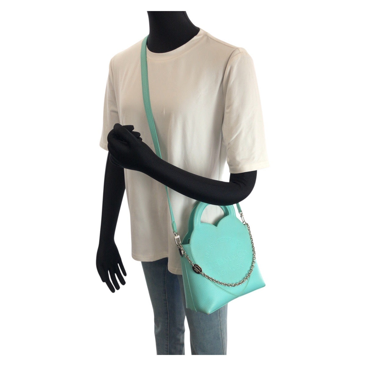 24256
TIFFANY&Co. Tiffany Return to Tiffany Heart 2-way Light Blue Silver Hardware Leather Shoulder Bag Handbag Ladies ABP42