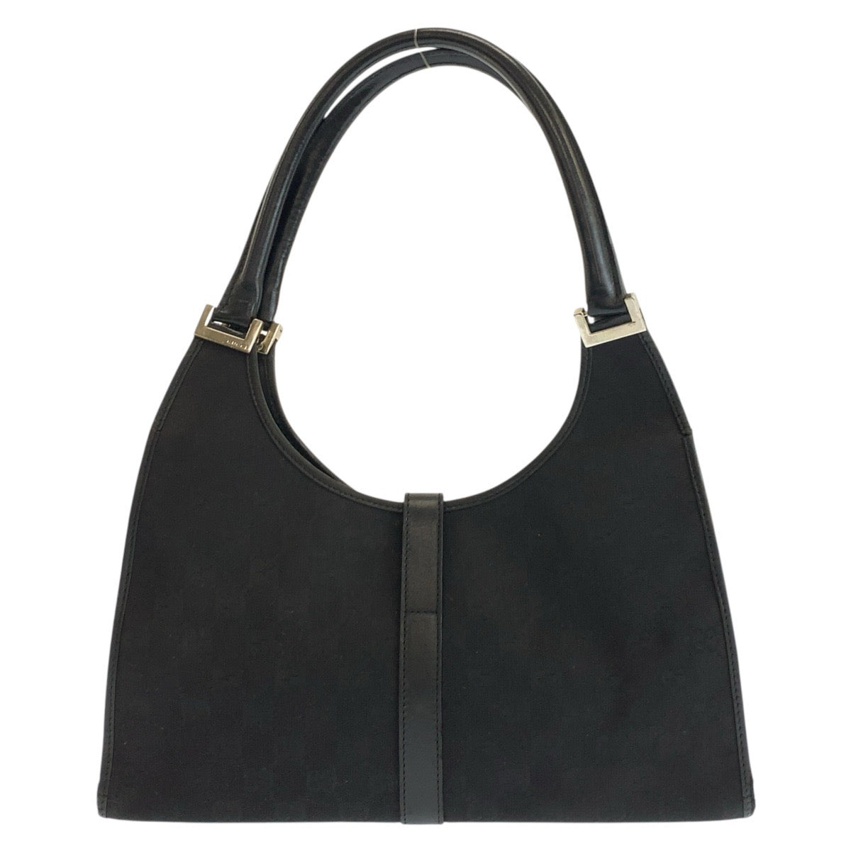 24257
GUCCI グッチ ジャッキー ブラック 黒 シルバー金具 GGキャンバス / レザー 002 1067 ハンドバッグ レディース AB35