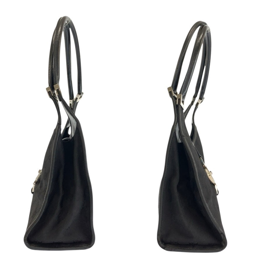 24257
GUCCI グッチ ジャッキー ブラック 黒 シルバー金具 GGキャンバス / レザー 002 1067 ハンドバッグ レディース AB35