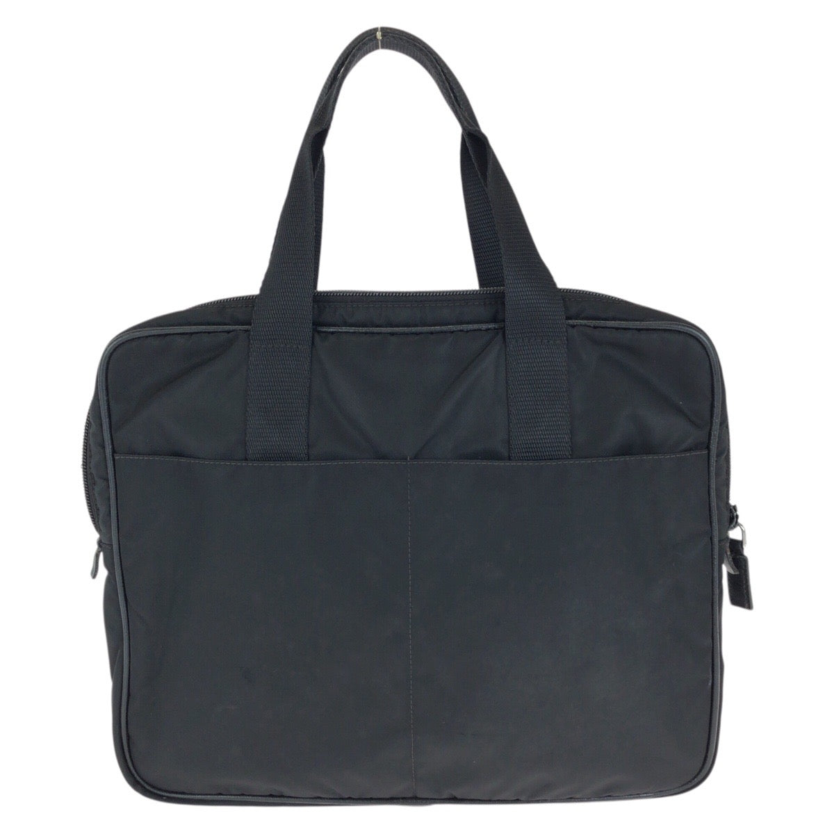24260
PRADA プラダ テスート 三角ロゴプレート ブラック 黒 シルバー金具 ナイロン ビジネスバッグ ブリーフケース メンズ BC35