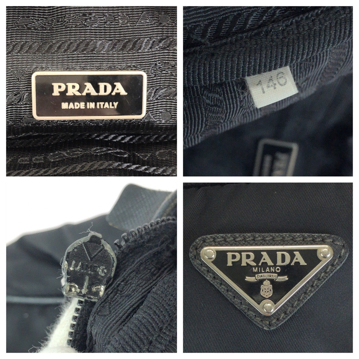 24260
PRADA プラダ テスート 三角ロゴプレート ブラック 黒 シルバー金具 ナイロン ビジネスバッグ ブリーフケース メンズ BC35