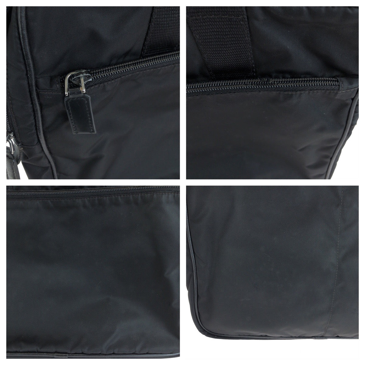 24260
PRADA プラダ テスート 三角ロゴプレート ブラック 黒 シルバー金具 ナイロン ビジネスバッグ ブリーフケース メンズ BC35