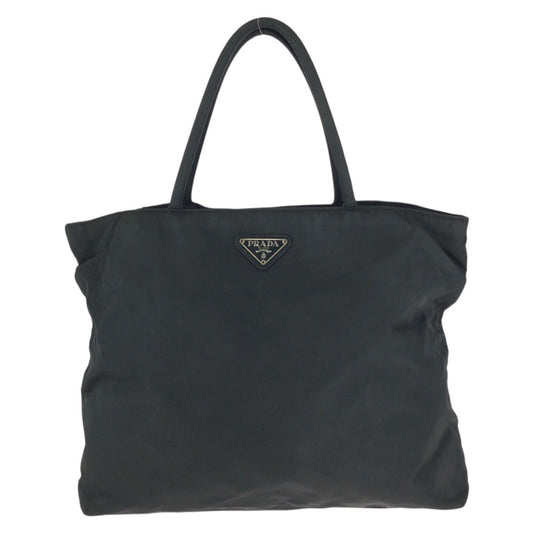 24267
PRADA プラダ テスート 三角ロゴプレート ブラック 黒 シルバー金具 ナイロン トートバッグ レディース AB30