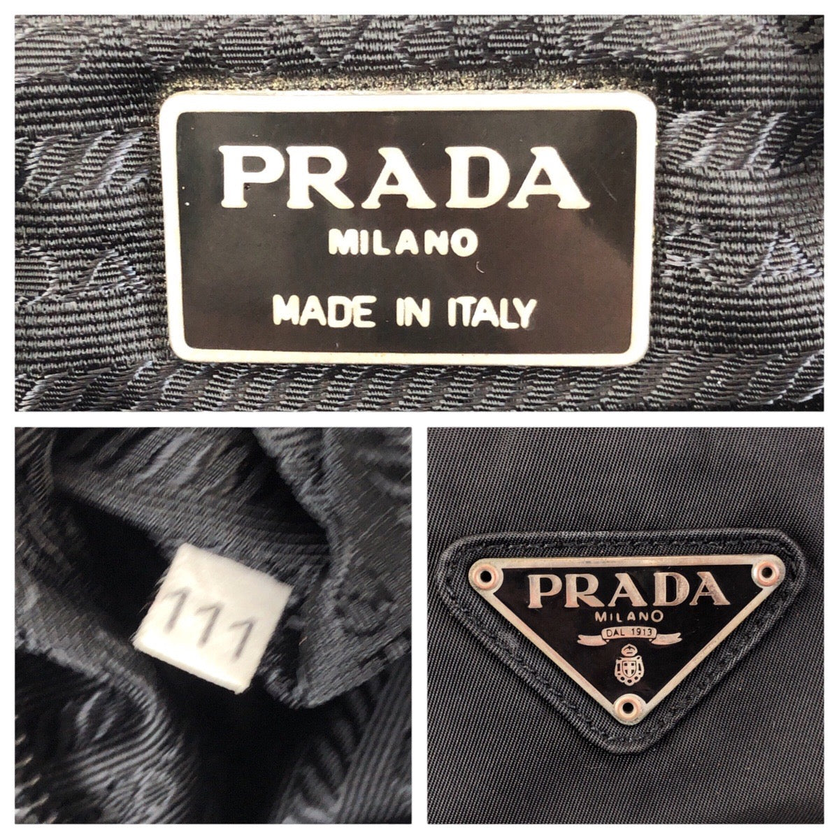 24267
PRADA プラダ テスート 三角ロゴプレート ブラック 黒 シルバー金具 ナイロン トートバッグ レディース AB30