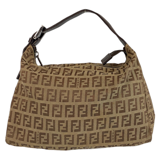24269
FENDI フェンディ ズッキーノ ブラウン ベージュ キャンバス / レザー 8N0005 ハンドバッグ レディース AB35