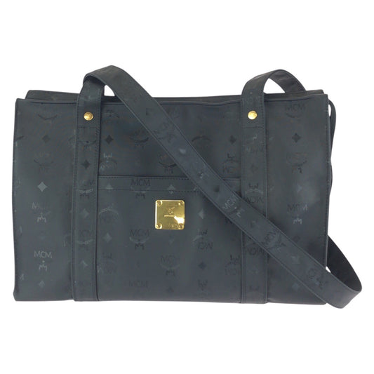24270
MCM エム シー エム ヴィンテージ ヴィセトス ブラック 黒 ゴールド金具 ナイロン ショルダーバッグ トートバッグ レディース AB23