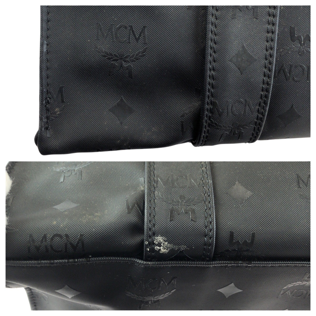 24270
MCM エム シー エム ヴィンテージ ヴィセトス ブラック 黒 ゴールド金具 ナイロン ショルダーバッグ トートバッグ レディース AB23