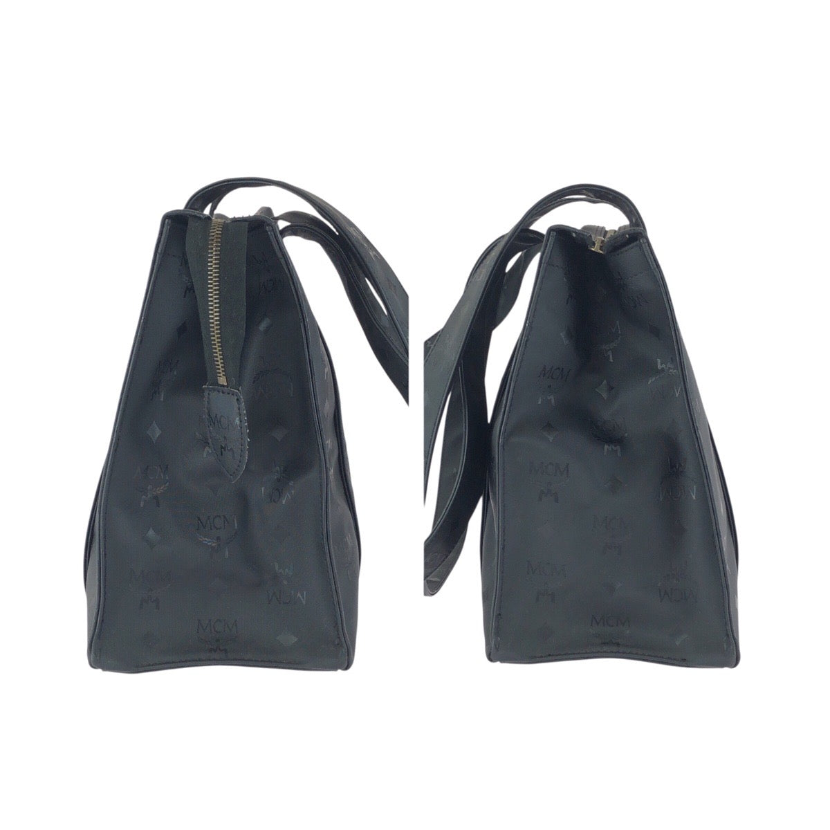 24270
MCM エム シー エム ヴィンテージ ヴィセトス ブラック 黒 ゴールド金具 ナイロン ショルダーバッグ トートバッグ レディース AB23