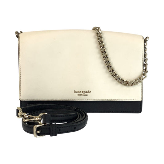 24271
Kate Spade ケイトスペード ホワイト ブラック シルバー金具 レザー ハンドバッグ ショルダーバッグ 2WAY レディース ABP8