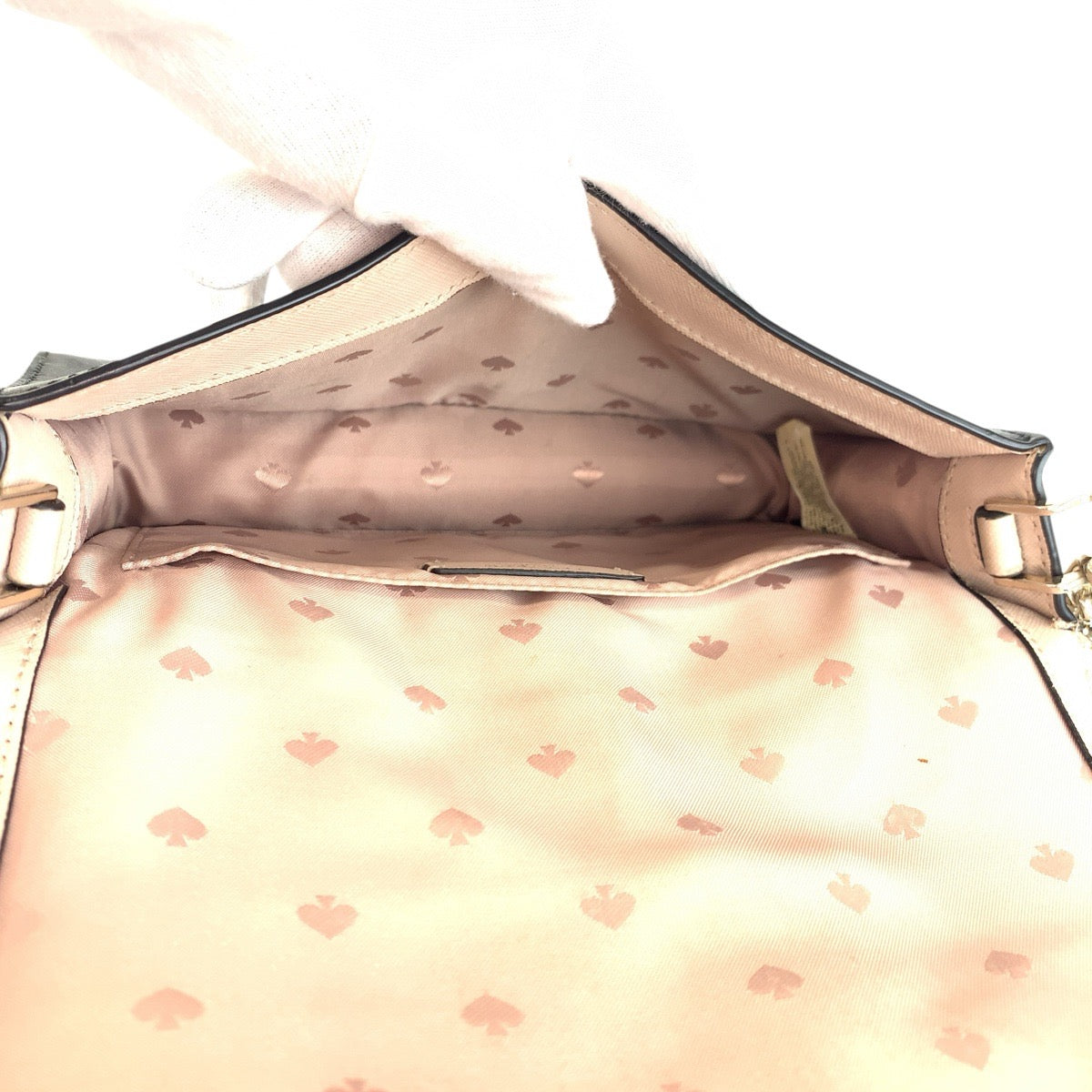 24271
Kate Spade White Black Silver Hardware Leather Handbag Shoulder Bag 2WAY Women's ABP8