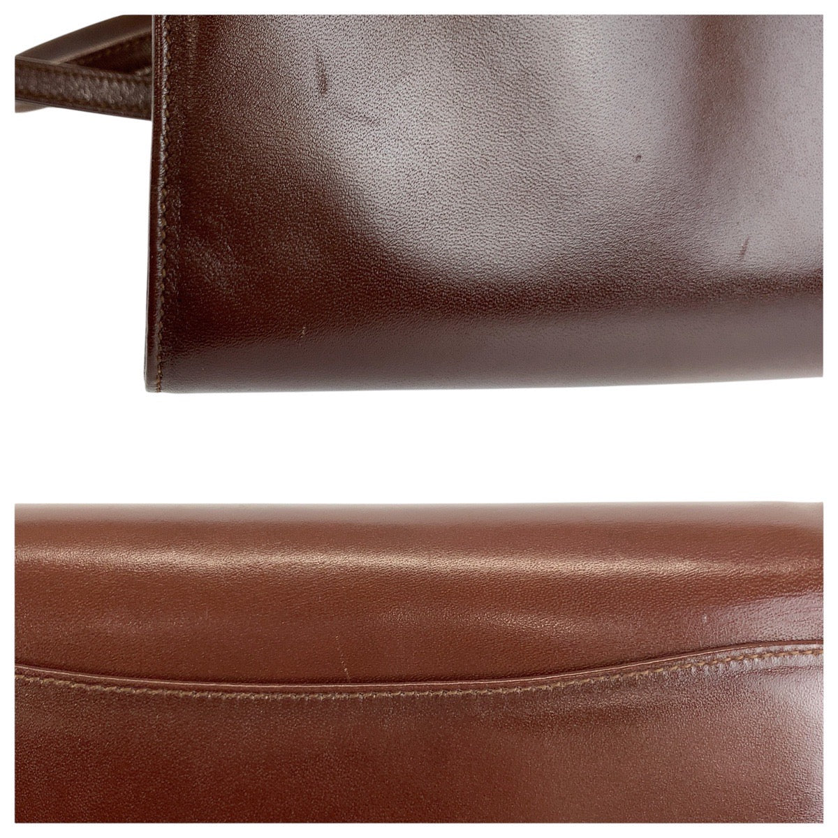 24274
CELINE セリーヌ ヴィンテージ ブラゾン ブラウン ゴールド金具 レザー F/08 ショルダーバッグ ポシェット レディース ABP42