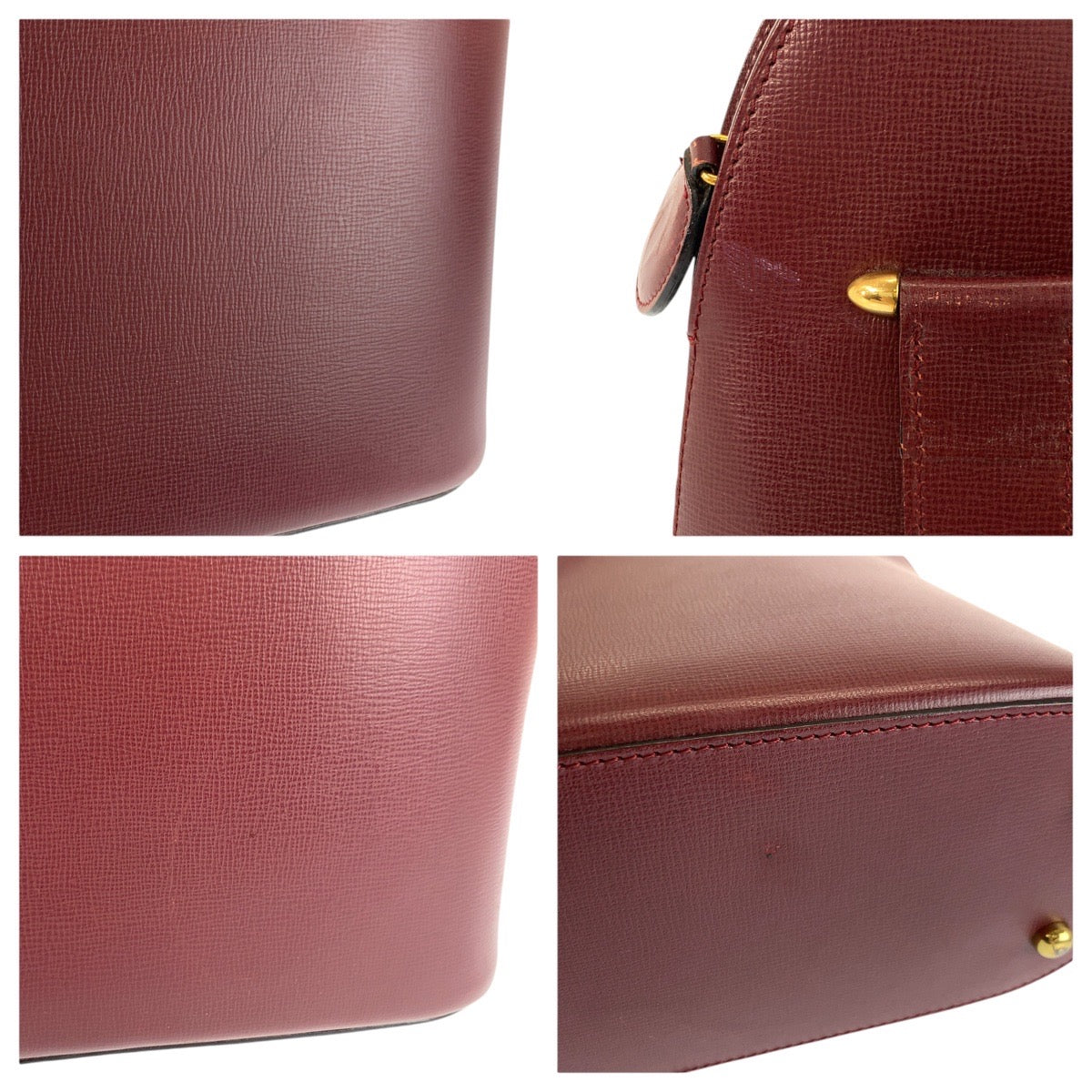 24275
CARTIER カルティエ マストライン ボルドー ゴールド金具 レザー ショルダーバッグ レディース ABP35