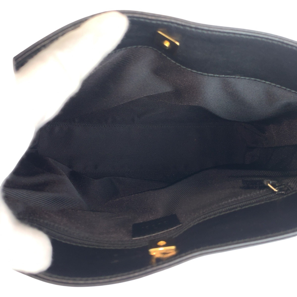 24277
GUCCI Black Gold Hardware GG Canvas / Leather 001 4231 Hobo Shoulder Bag Ladies ABP44