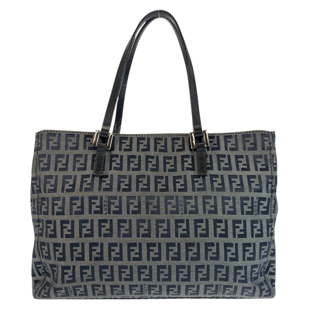 24280
FENDI フェンディ ズッキーノ ブラック 黒 グレー キャンバス / レザー 8BH072 トートバッグ ショルダーバッグ レディース ABP44