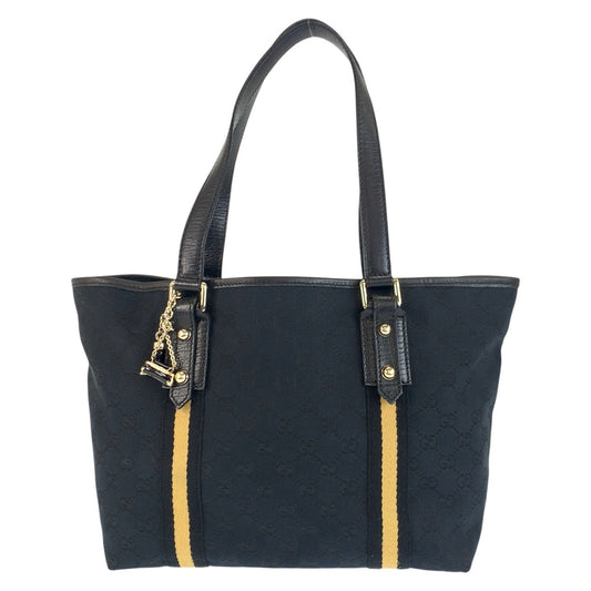 24283
GUCCI グッチ シェリーライン ブラック 黒 ゴールド金具 GGキャンバス 137396 トートバッグ ショルダーバッグ レディース ABP42