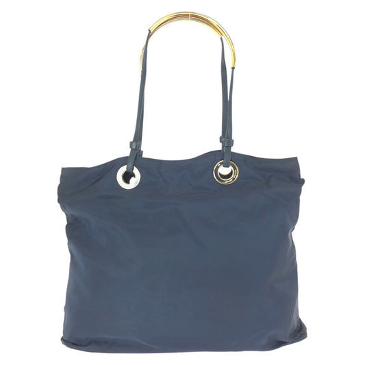 24284
PRADA プラダ テスート 三角ロゴプレート ネイビー ゴールド金具 ナイロン トートバッグ ショルダーバッグ レディース AB35