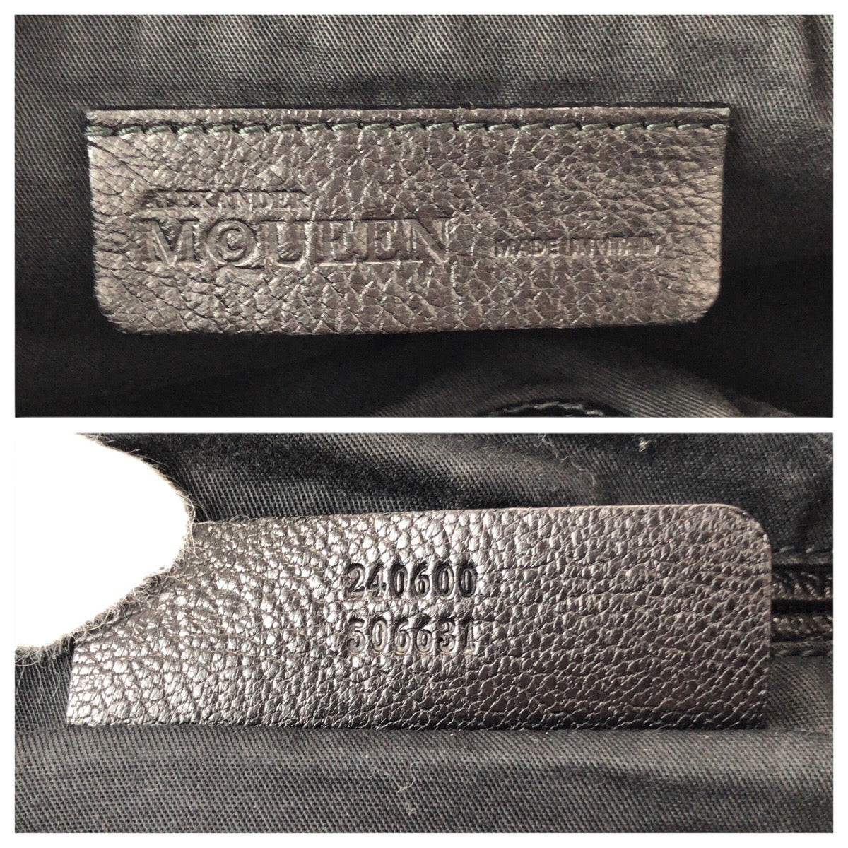 24286
Alexander McQueen アレキサンダーマックイーン ブラック ホワイト シルバー金具 キャンバス 240600 チェーンショルダーバッグ レディース AB21