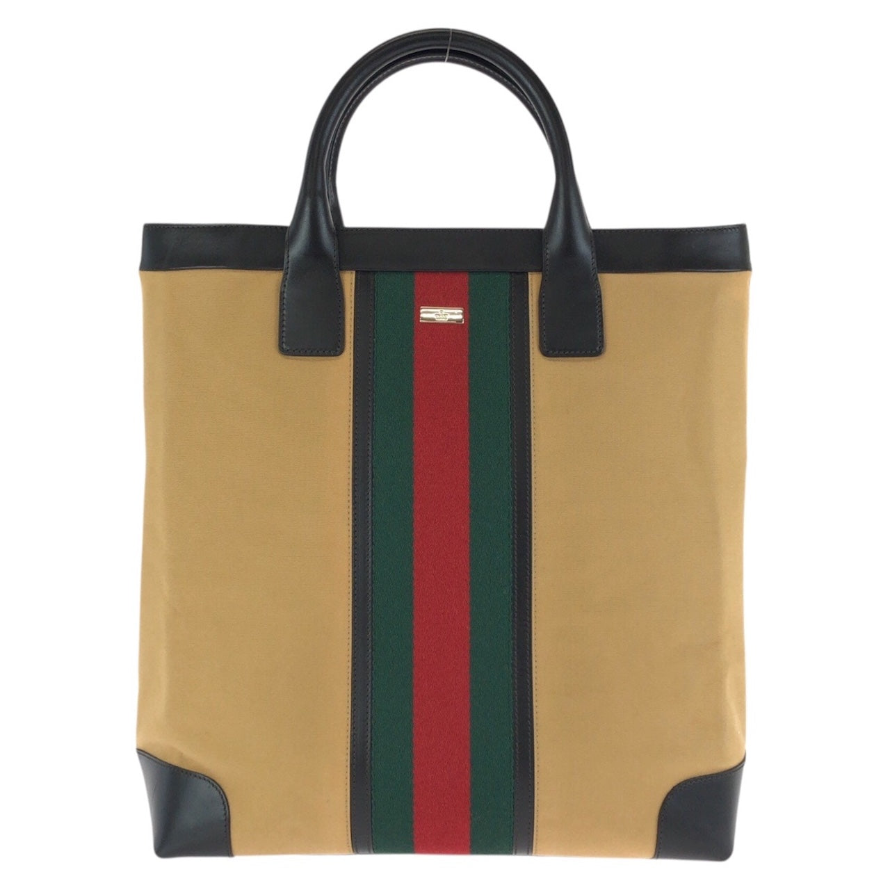 24287
GUCCI グッチ シェリーライン ベージュ ゴールド金具 キャンバス / レザー 002 1121 トートバッグ レディース ABP42