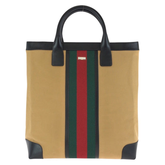 24287
GUCCI グッチ シェリーライン ベージュ ゴールド金具 キャンバス / レザー 002 1121 トートバッグ レディース ABP42