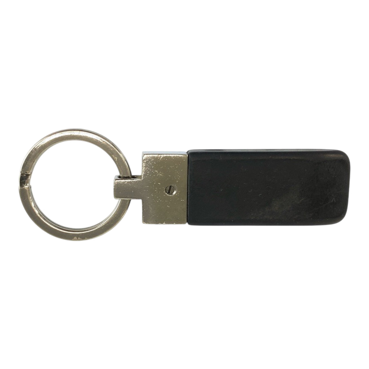 24294
GUCCI グッチ ブラック 黒 シルバー金具 ラバー キーホルダー キーリング メンズ AB2