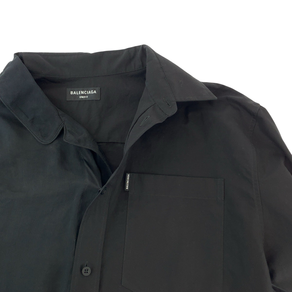 24303
BALENCIAGA バレンシアガ 異素材 ドッキング サイズXXS ブラック コットン 658854 TKO13 長袖シャツ ドッキングシャツ メンズ A36