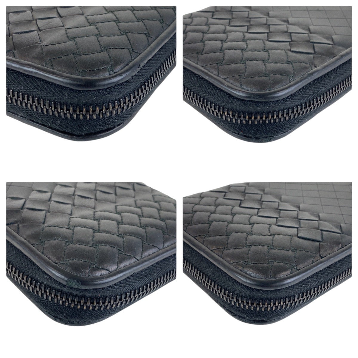 24308
BOTTEGAVENETA ボッテガヴェネタ イントレチャート ブラック 黒 レザー 長財布 ロングウォレット メンズ ABP