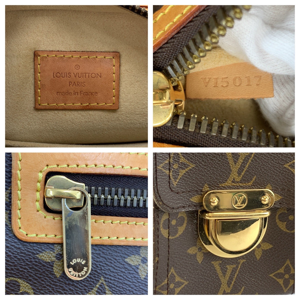 24312
LOUIS VUITTON ルイヴィトン モノグラム ハドソンGM ブラウン ゴールド金具 PVC / レザー M40045 ショルダーバッグ ポシェット レディース AB80