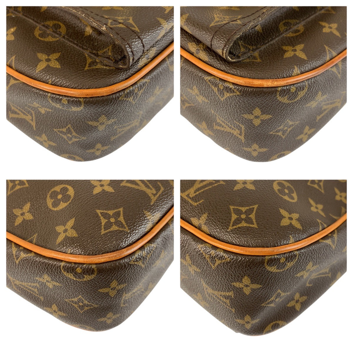 24312
LOUIS VUITTON ルイヴィトン モノグラム ハドソンGM ブラウン ゴールド金具 PVC / レザー M40045 ショルダーバッグ ポシェット レディース AB80