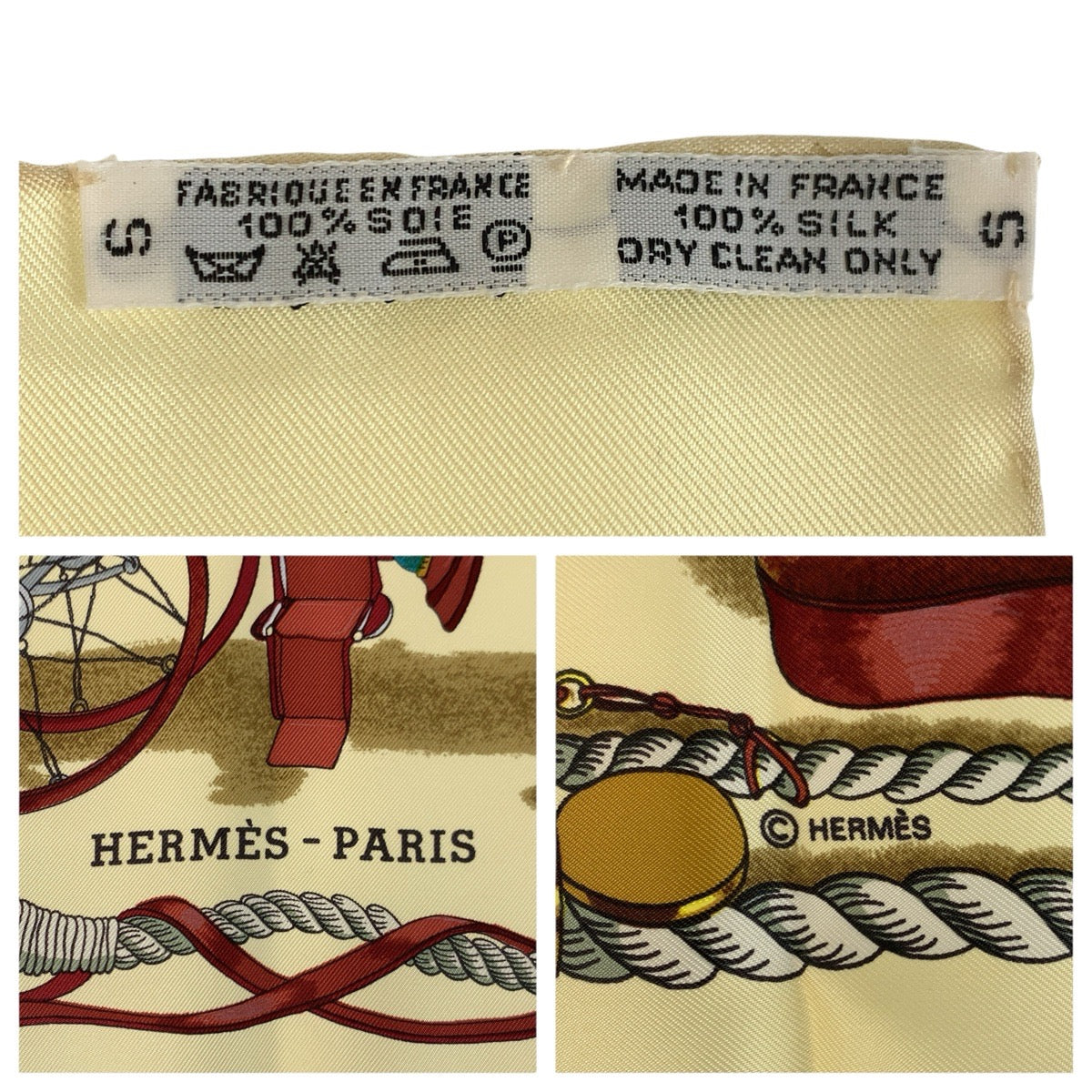 24318
HERMES エルメス MUSEE カレ90 ベージュ マルチカラー シルク スカーフ レディース A25