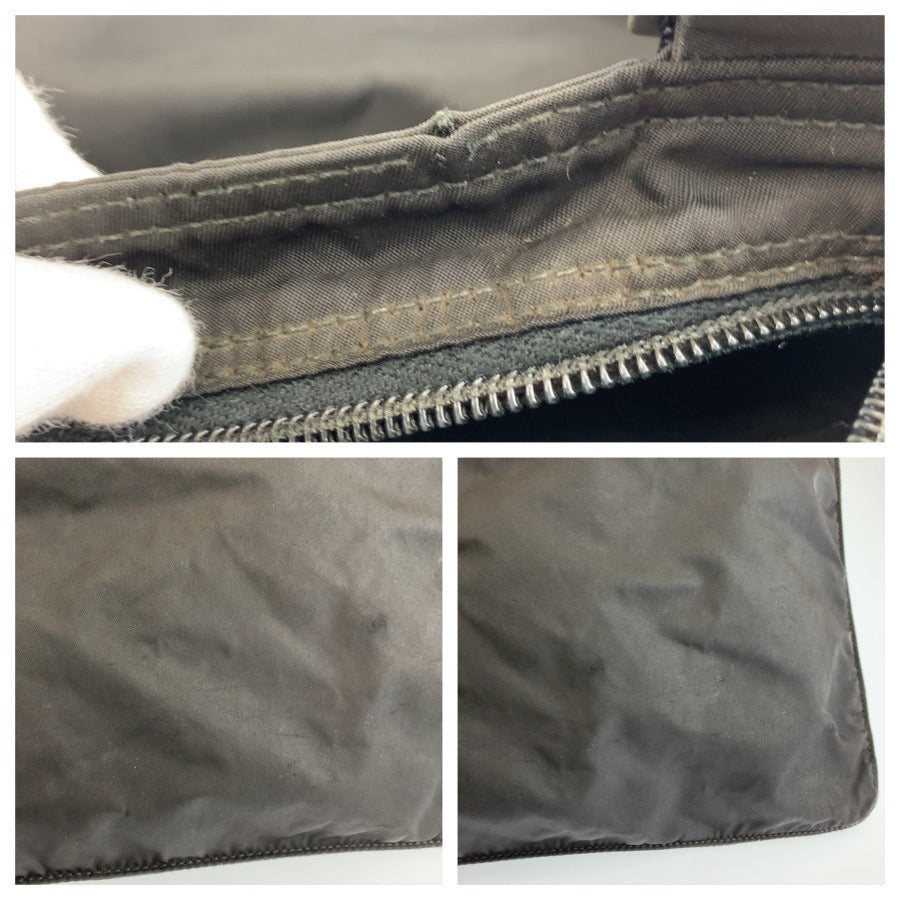24323
PRADA プラダ テスート 三角ロゴプレート ブラック 黒 シルバー金具 ナイロン ショルダーバッグ メッセンジャーバッグ レディース AB28