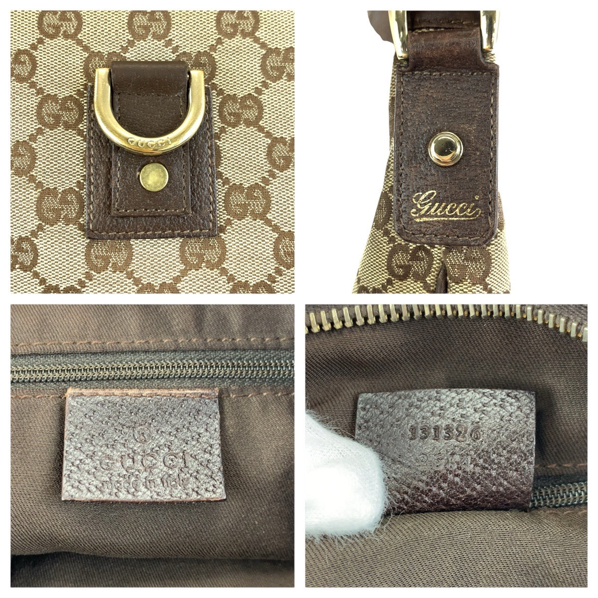 24324
GUCCI グッチ アビー ブラウン ベージュ ゴールド金具 GGキャンバス / レザー 131326 ショルダーバッグ メッセンジャーバッグ レディース ABP42