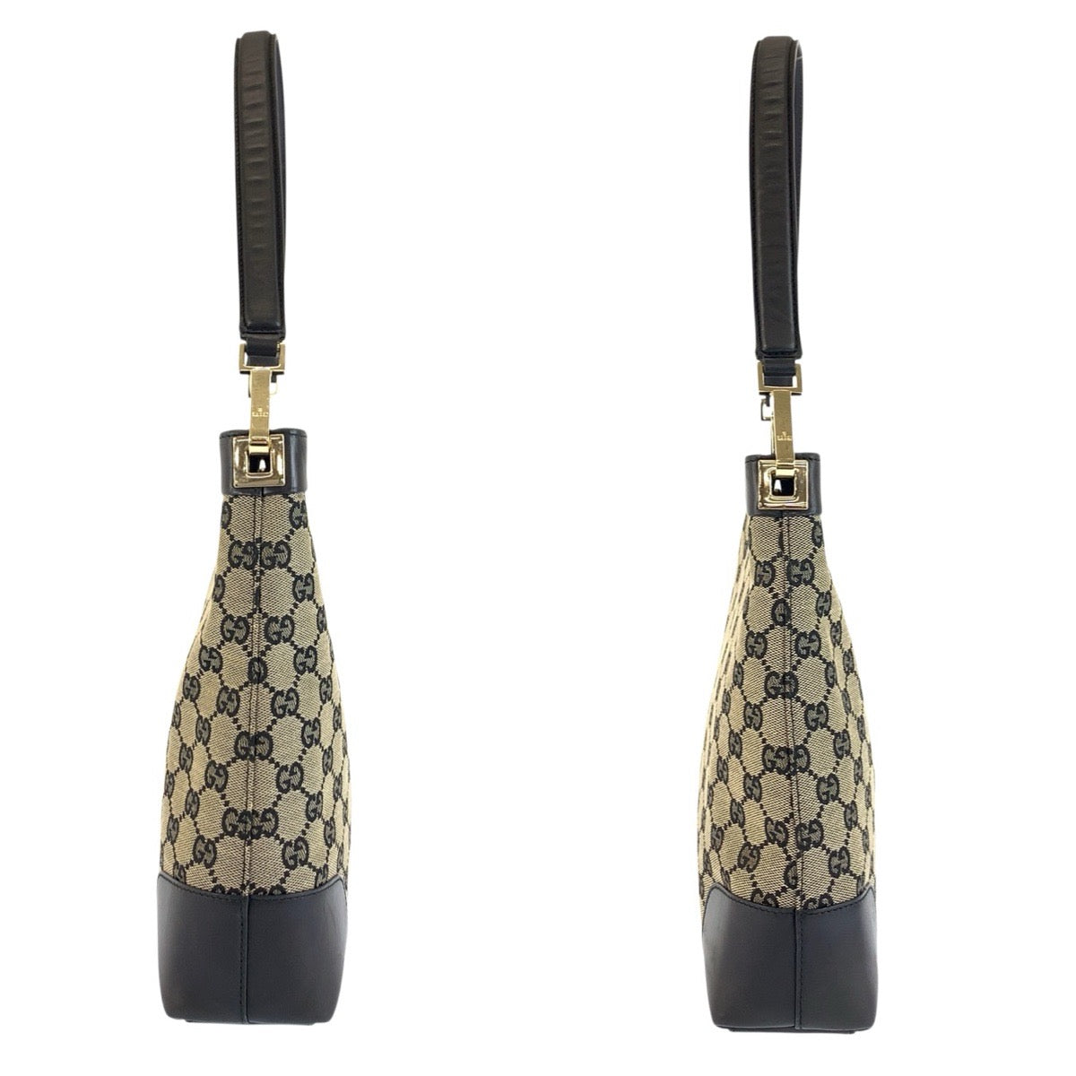 24325
GUCCI グッチ ブラック 黒 ゴールド金具 GGキャンバス / レザー 001 4231 ショルダーバッグ レディース ABP27