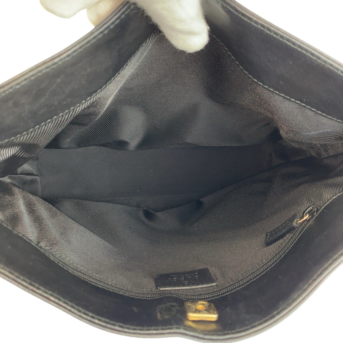 24325
GUCCI グッチ ブラック 黒 ゴールド金具 GGキャンバス / レザー 001 4231 ショルダーバッグ レディース ABP27