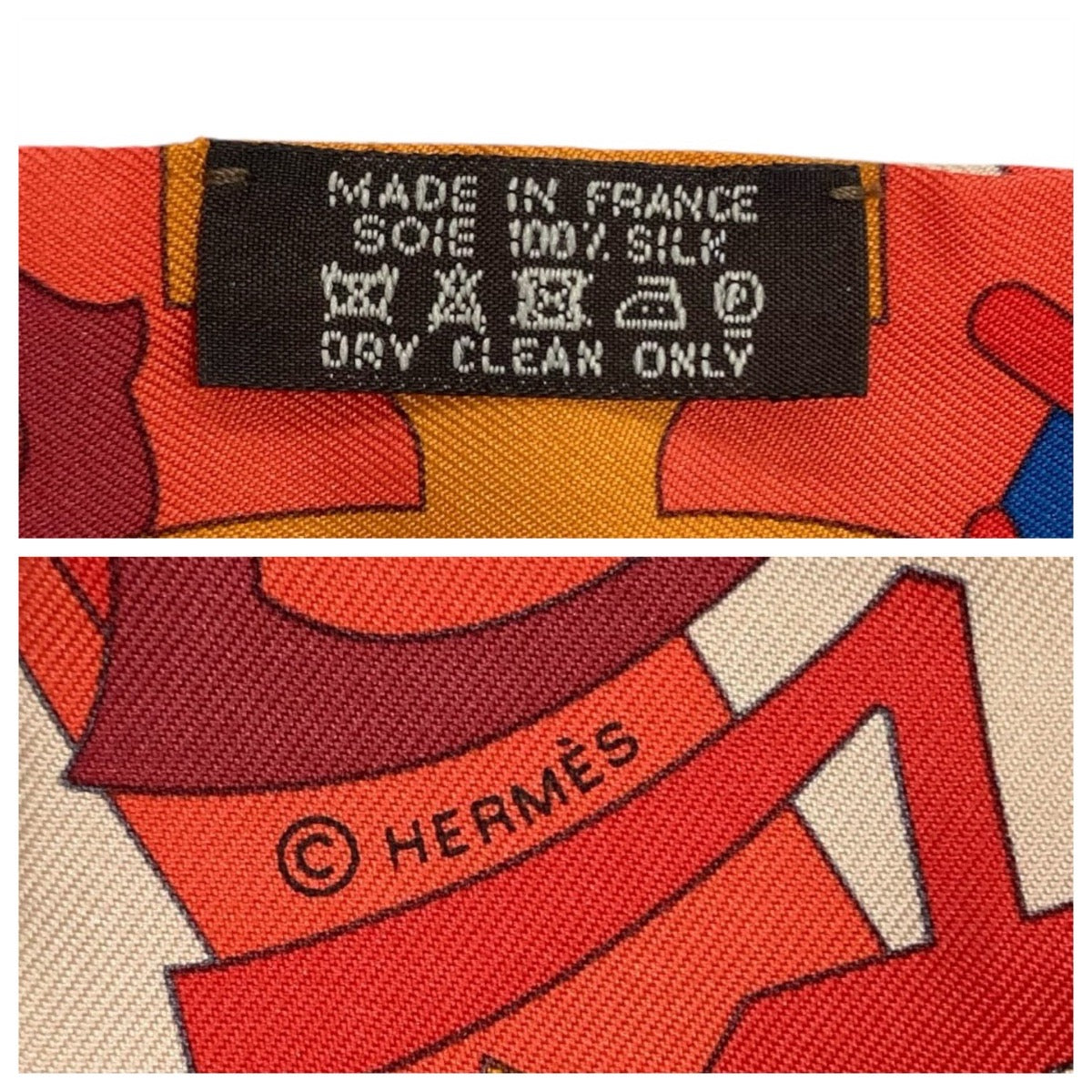 24327
HERMES エルメス ツイリー Le Nombre d’Or オレンジ ホワイト レッド シルク スカーフ リボンスカーフ レディース ABP16