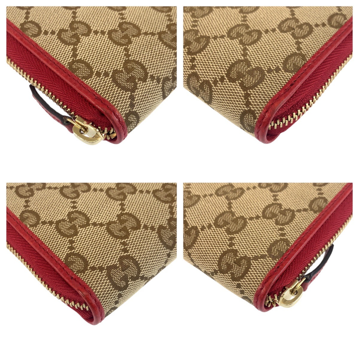 24329
GUCCI グッチ ベージュ レッド ゴールド金具 GGキャンバス 363423 長財布 ロングウォレット レディース ABP28