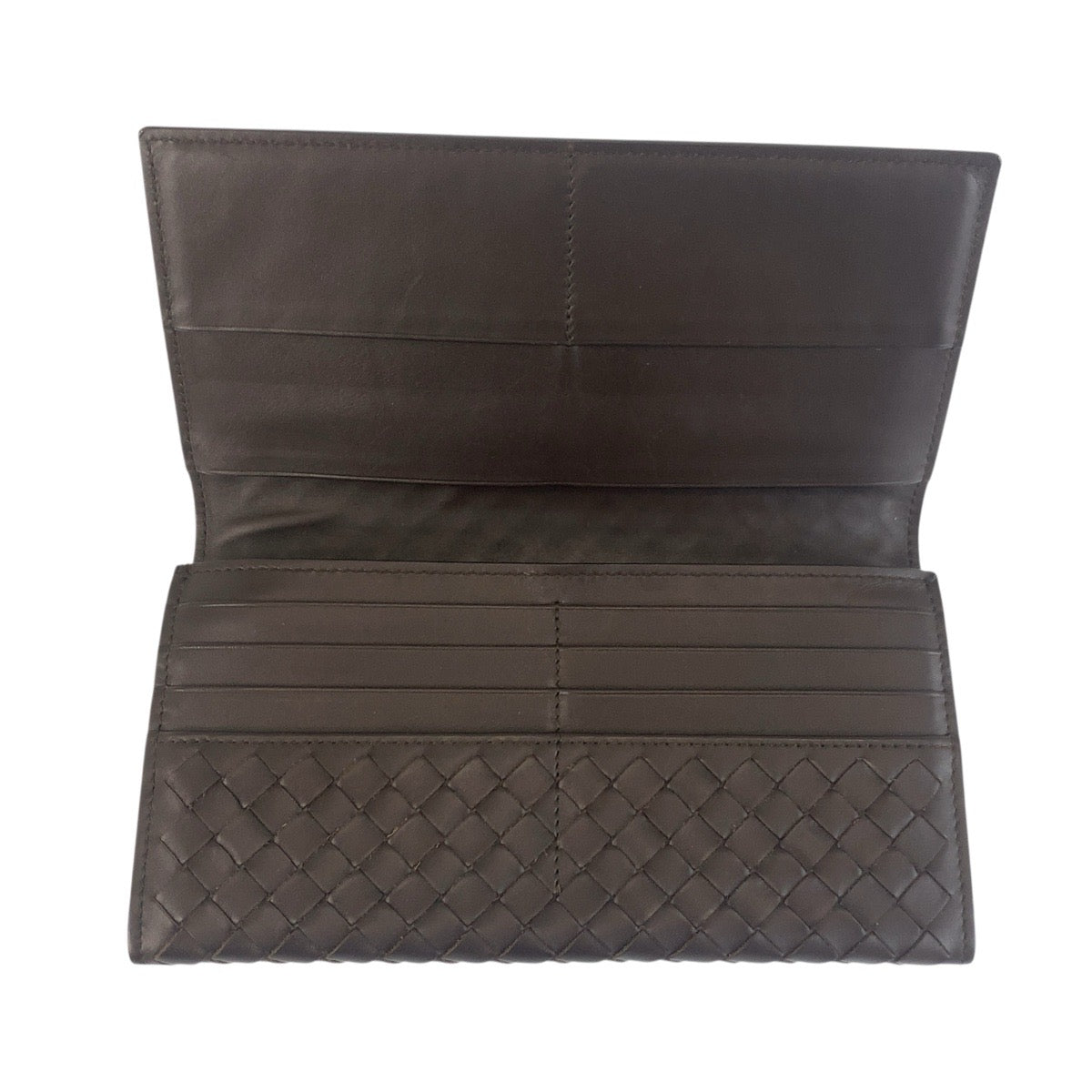 24330
BOTTEGAVENETA ボッテガヴェネタ イントレチャート ブラウン レザー V4651 長財布 ロングウォレット メンズ A28