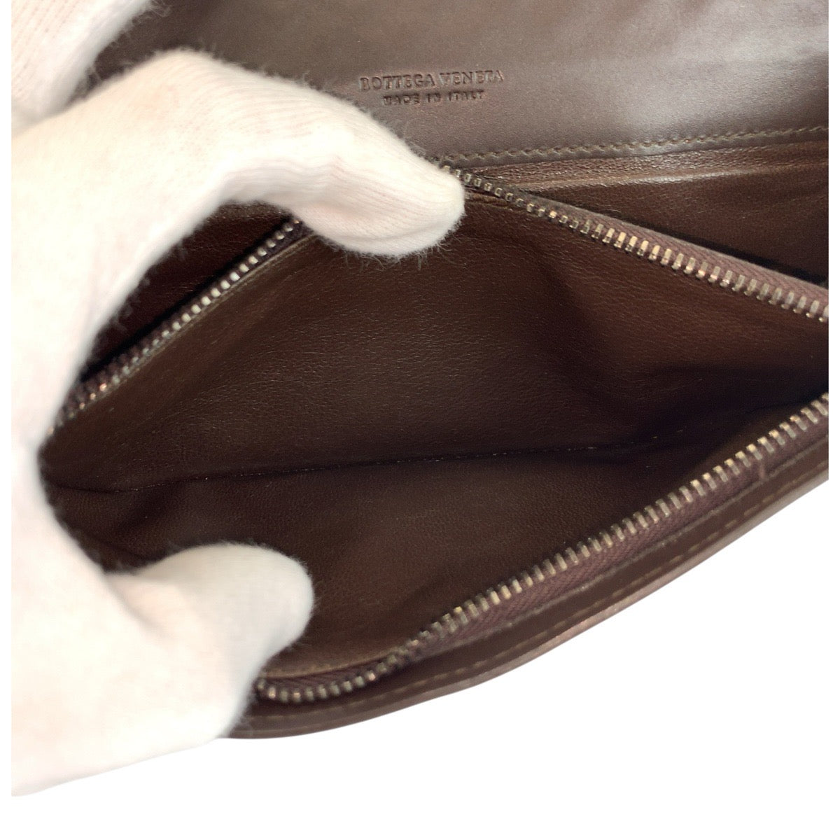 24330
BOTTEGAVENETA ボッテガヴェネタ イントレチャート ブラウン レザー V4651 長財布 ロングウォレット メンズ A28
