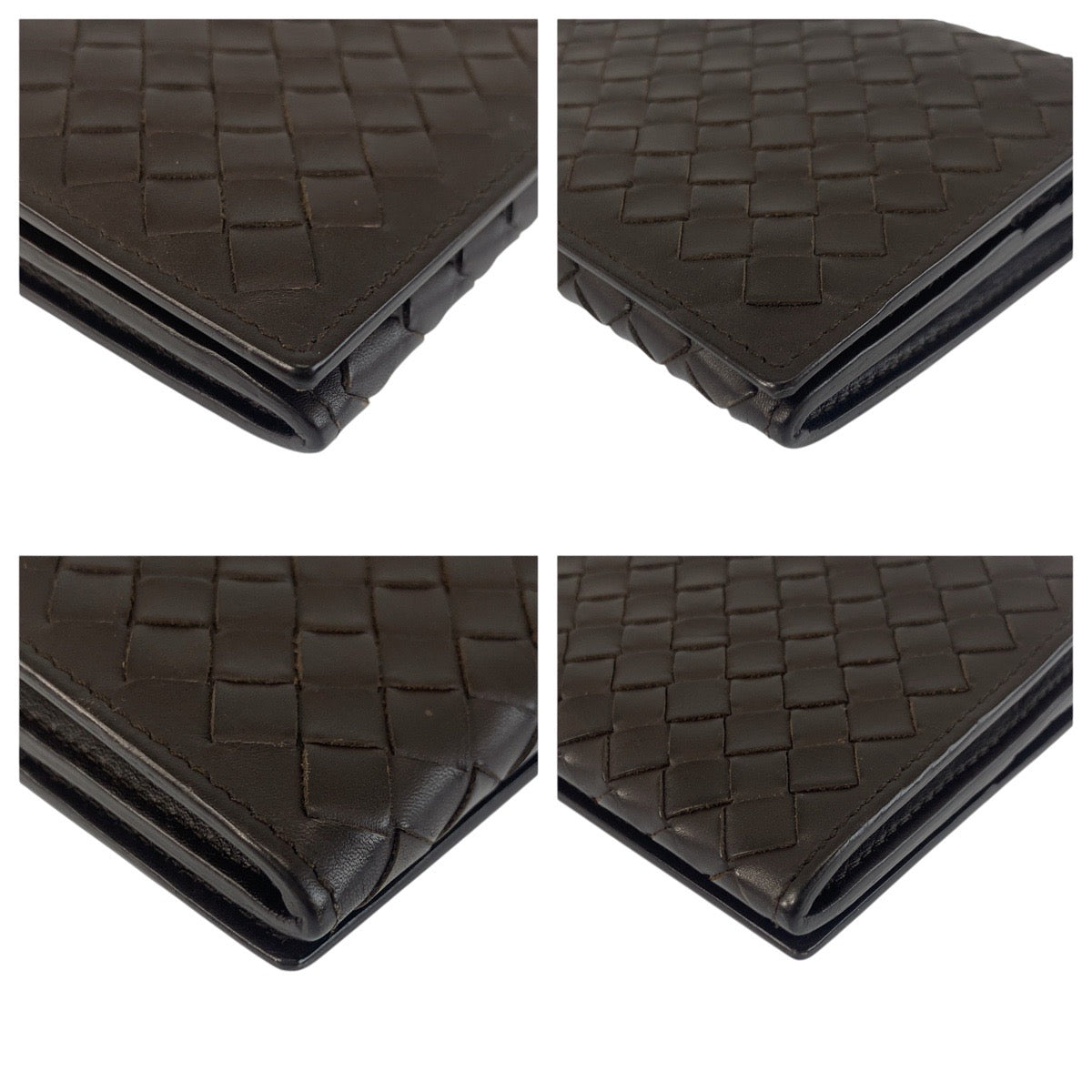 24330
BOTTEGAVENETA ボッテガヴェネタ イントレチャート ブラウン レザー V4651 長財布 ロングウォレット メンズ A28