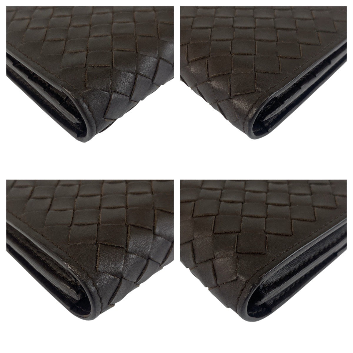24330
BOTTEGAVENETA ボッテガヴェネタ イントレチャート ブラウン レザー V4651 長財布 ロングウォレット メンズ A28