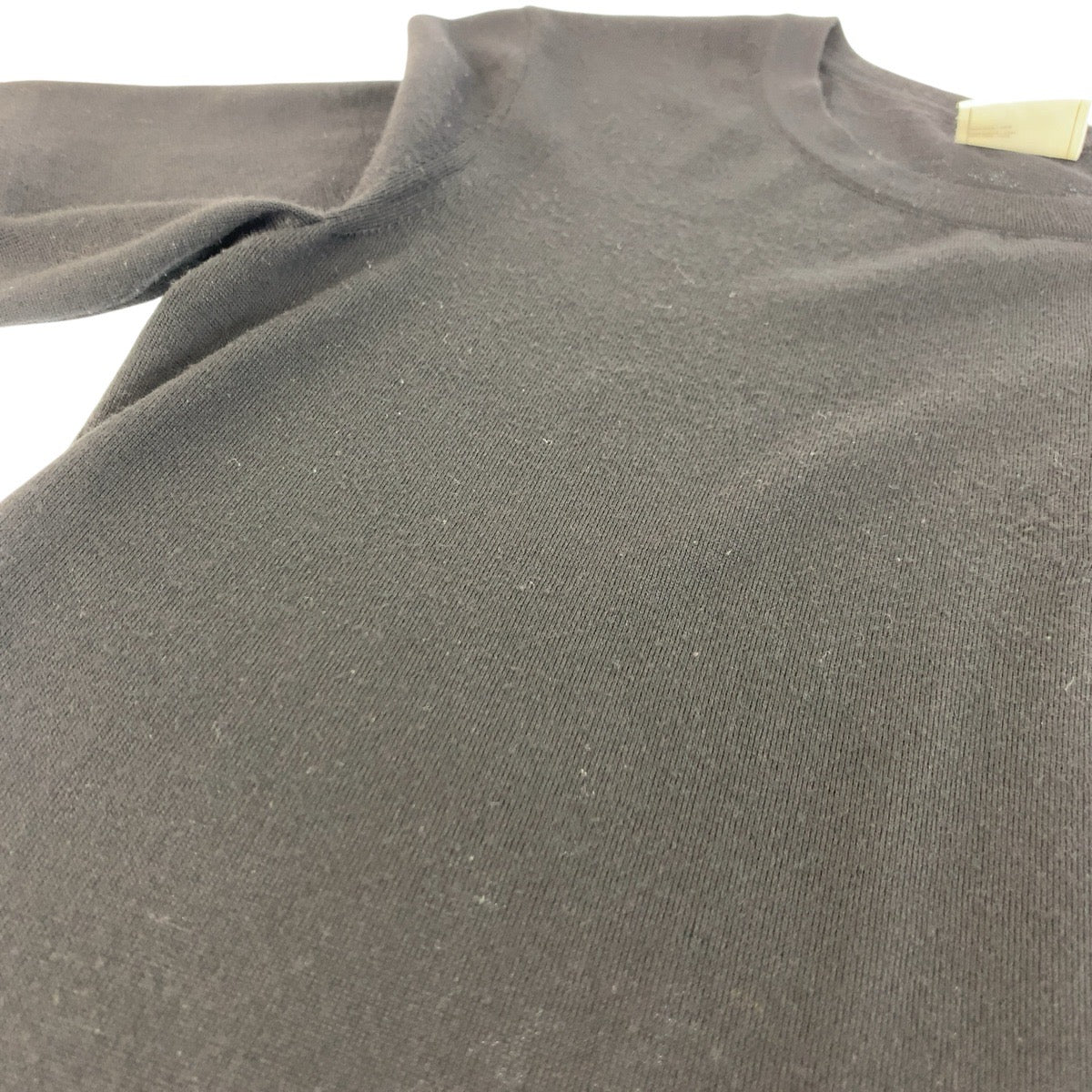 24343
CHANEL シャネル ココマークエンブレムワッペン サイズ36 ブラック 黒 ウール 半袖 ニットワンピース レディース AB56