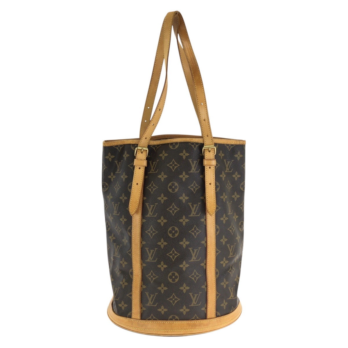 24344
LOUIS VUITTON ルイヴィトン モノグラム バケットGM ブラウン ゴールド金具 PVC / レザー M42236 ショルダーバッグ トートバッグ レディース B28