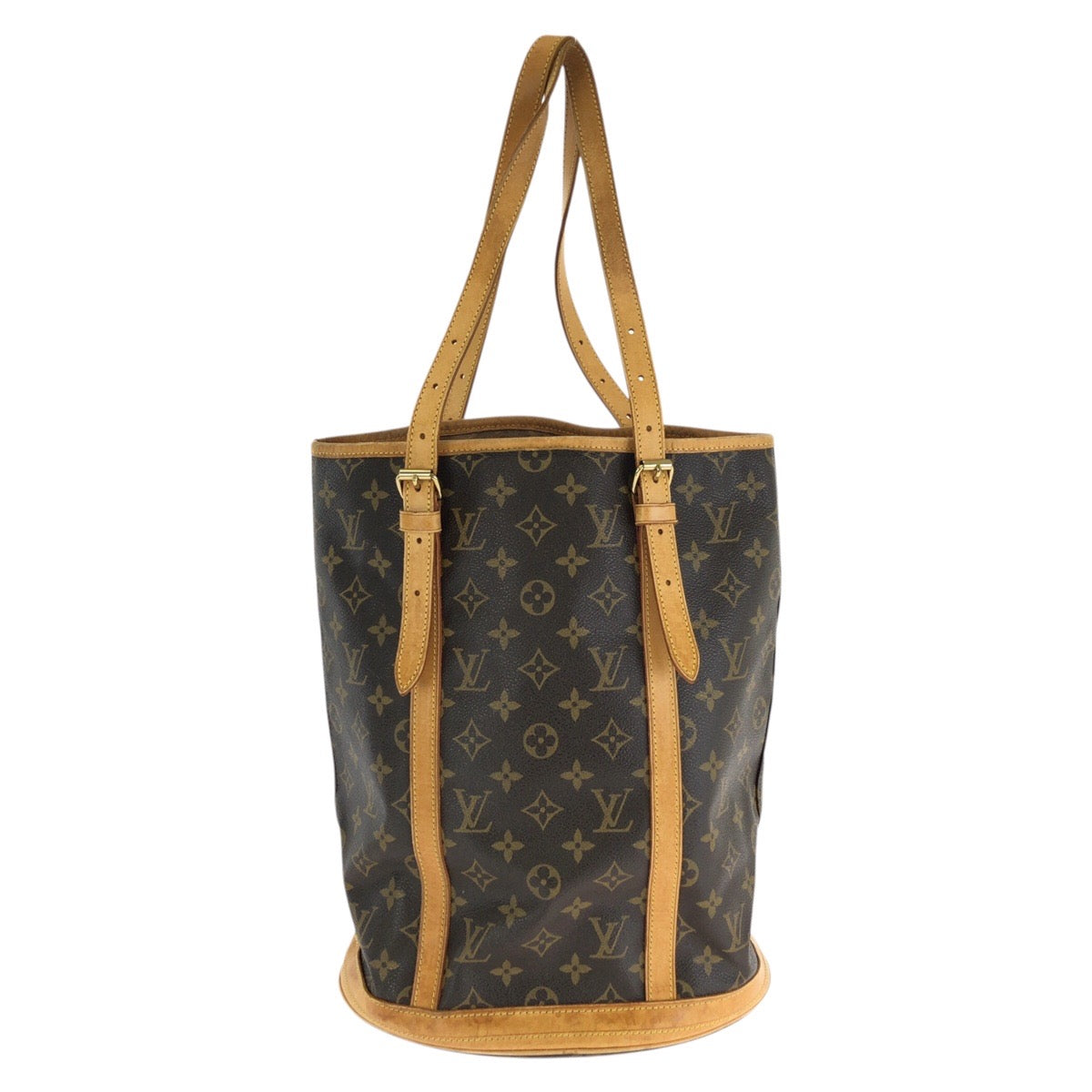 24344
LOUIS VUITTON ルイヴィトン モノグラム バケットGM ブラウン ゴールド金具 PVC / レザー M42236 ショルダーバッグ トートバッグ レディース B28