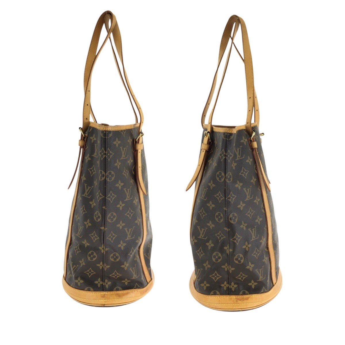 24344
LOUIS VUITTON ルイヴィトン モノグラム バケットGM ブラウン ゴールド金具 PVC / レザー M42236 ショルダーバッグ トートバッグ レディース B28