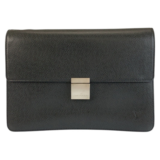 24345
LOUIS VUITTON ルイヴィトン タイガ セレンガ ブラック 黒 シルバー金具 レザー M30782 クラッチバッグ セカンドバッグ メンズ AB22