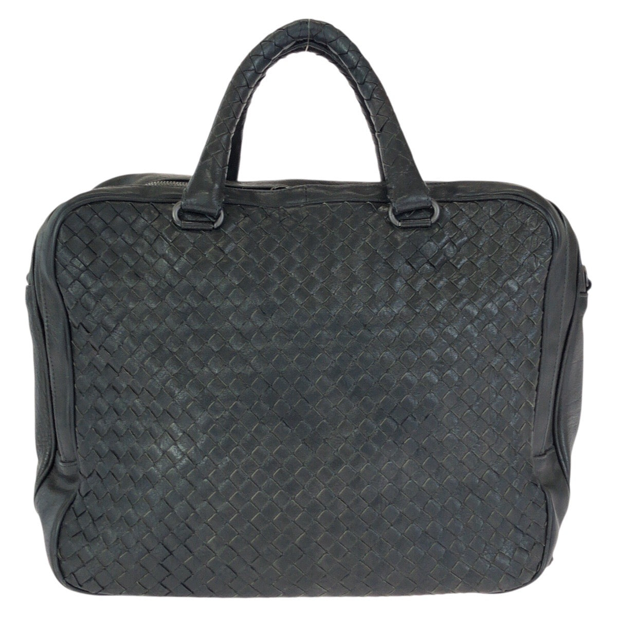 24348
BOTTEGAVENETA ボッテガヴェネタ イントレチャート ブラック 黒 ガンメタ金具 レザー 245164 ビジネスバッグ ブリーフケース メンズ AB35