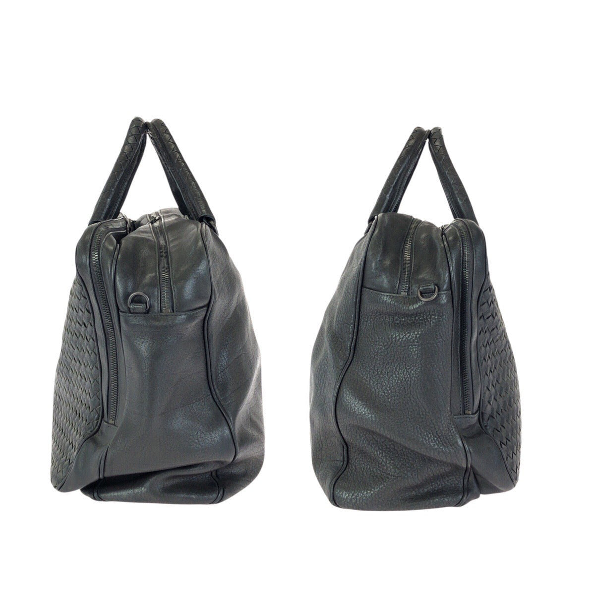 24348
BOTTEGAVENETA ボッテガヴェネタ イントレチャート ブラック 黒 ガンメタ金具 レザー 245164 ビジネスバッグ ブリーフケース メンズ AB35